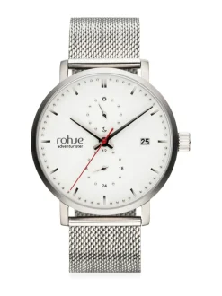 Adventurister White -rannekello, teräsranneke