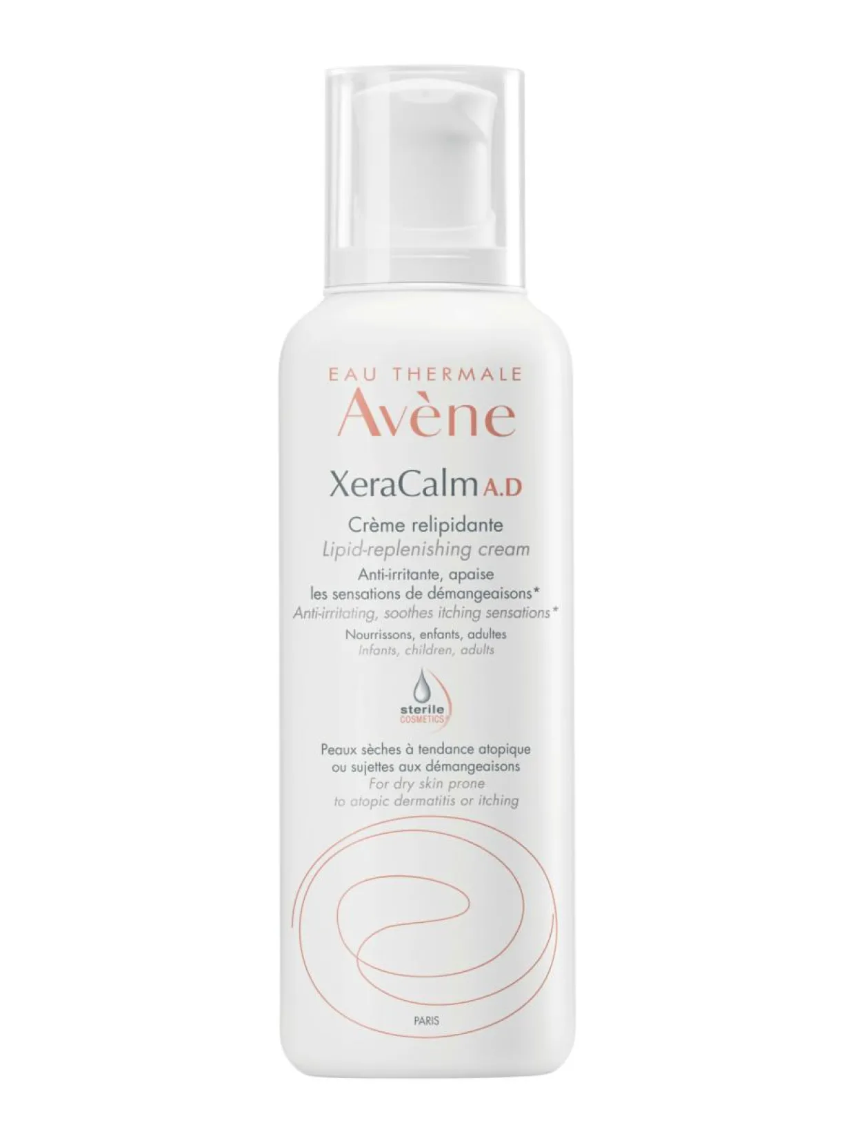 Avène XeraCalm A.D Lipid-replenishing Cream -steriili hoitovoide kuivalle iholle, 400 ml