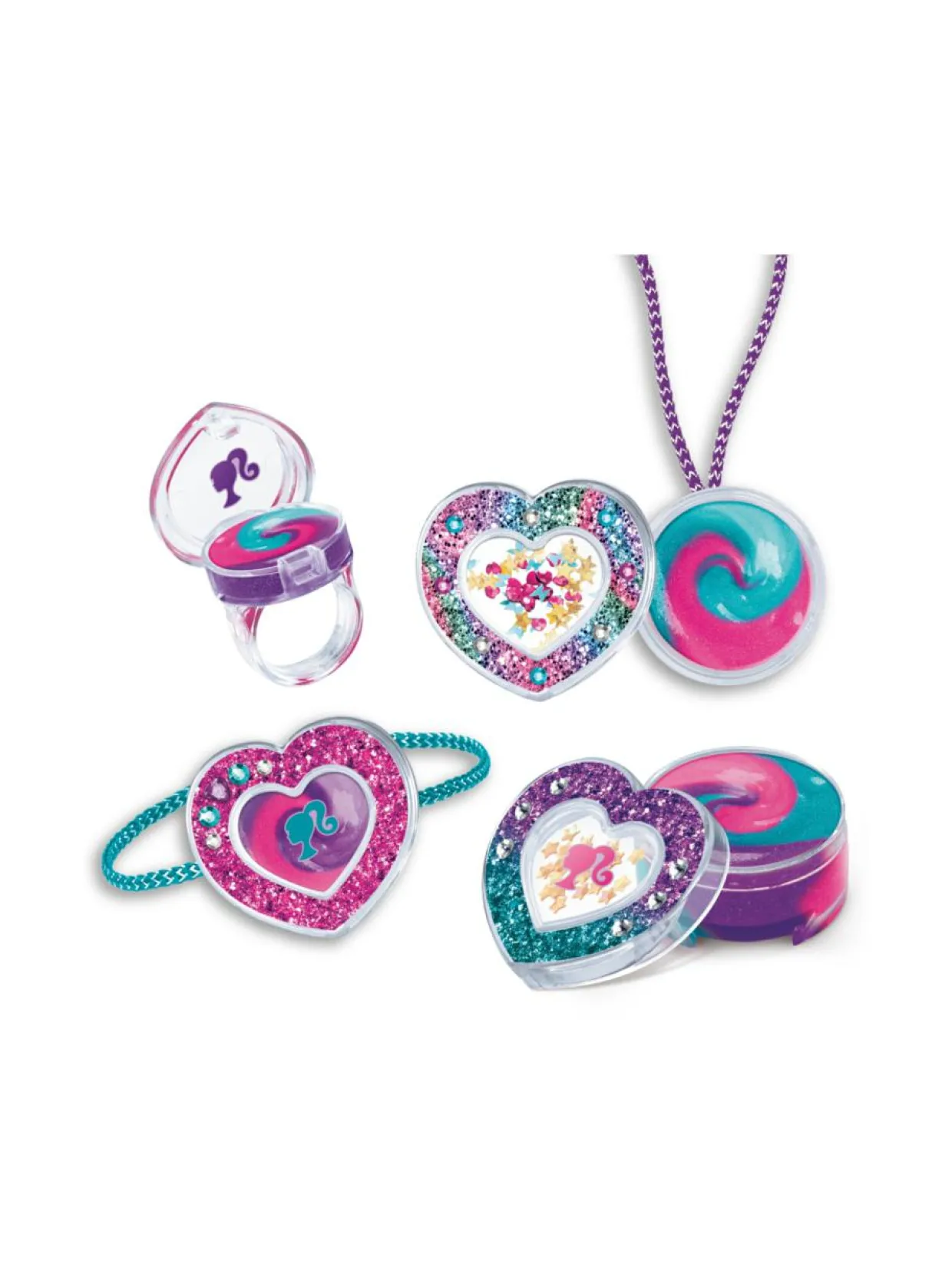 BARBIE Huulikiiltomedaljongit Kimaltelevat sydänkävyt