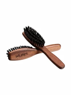 Beard Brush With Handle Wooden 1 -partaharja