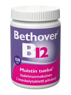 Bethover 1mg B12-vitamiini 150 tabl. vadelma