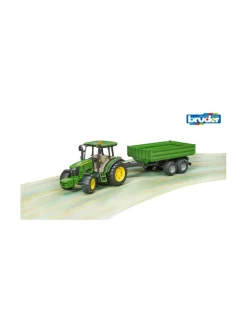 BRUDER John Deere 5115M -traktori kippiperävaunulla, 1:16