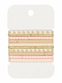 Bunny Gingham Elastic Pony -hiuslenkit 10 kpl