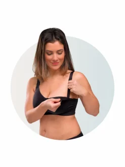 Carriwell Seamless Padded Nursing Bra imetysliivit - musta
