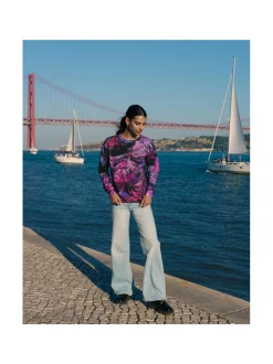 Casual Chic Print Shirt, Marble