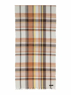 Checked-pellavasekoitehuivi 45 x 190 cm