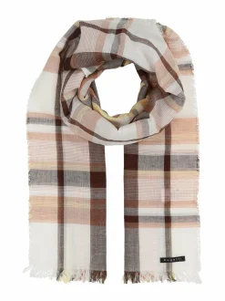 Checked-pellavasekoitehuivi 45 x 190 cm