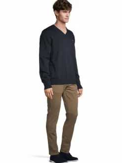 Classic V-neck -puuvillaneule