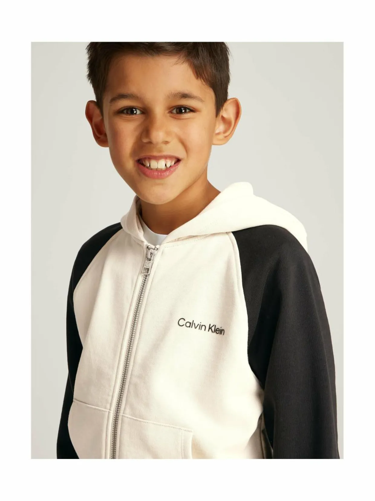 Color Block Zip-Through -collegetakki