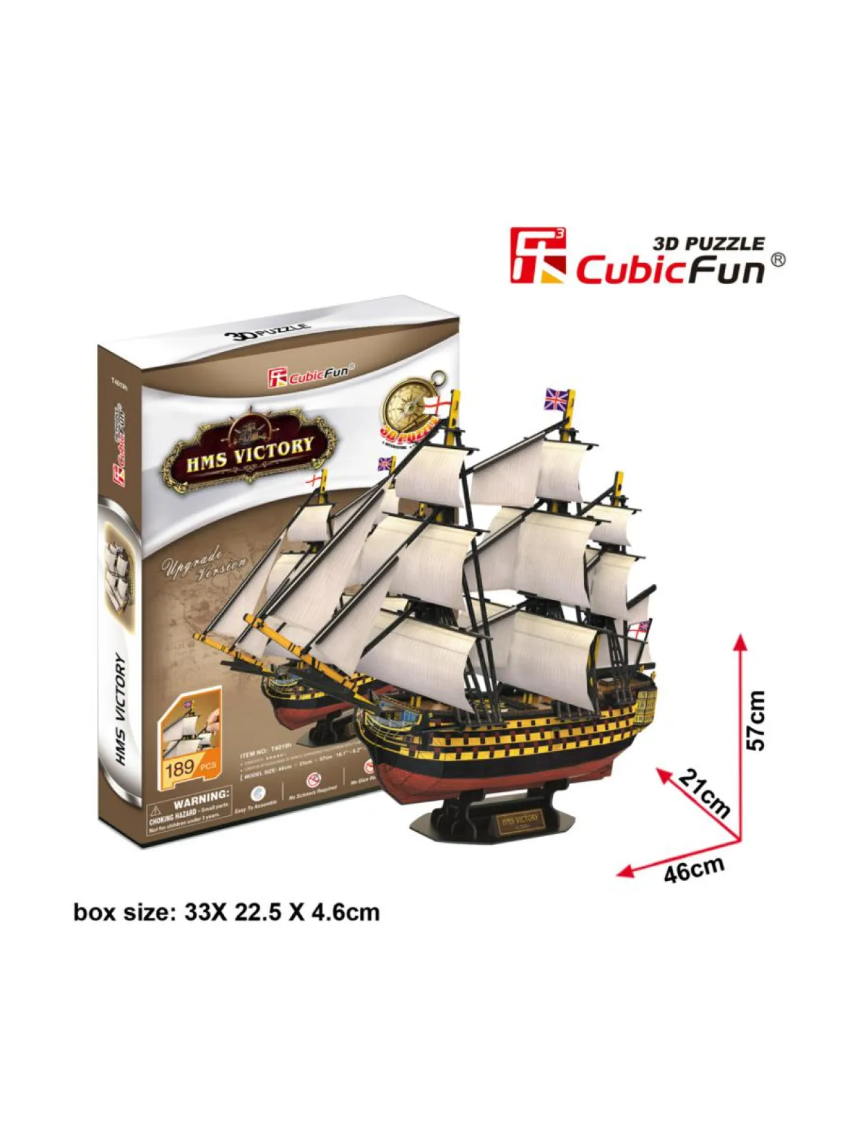 CUBICFUN 3D palapeli Purjealus Victoria