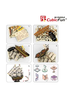 CUBICFUN 3D palapeli Purjealus Victoria