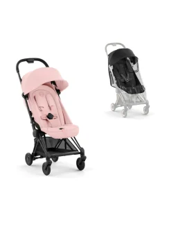 Cybex Coya matkarattaat ja sadesuoja (Matte Black)