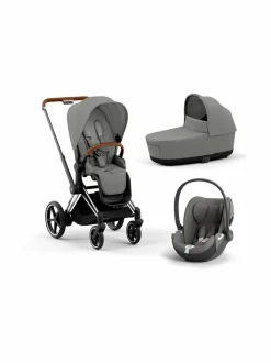 Cybex ePriam yhdistelmävaunut ja turvakaukalo (Chrome/Brown)