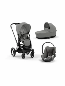 Cybex Priam 4 yhdistelmävaunut ja turvakaukalo (Chrome/Black)