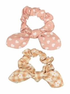 Daisy Gingham Bunny Ears Scrunchies -hiuslenkit 2 kpl