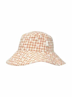 Daisy Gingham- käännettävä hattu