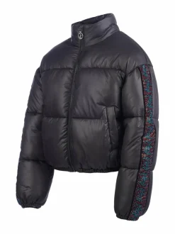 Diamante Stripe Short Puffa -takki