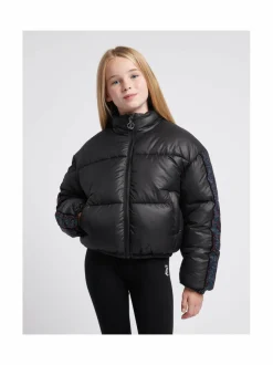 Diamante Stripe Short Puffa -takki