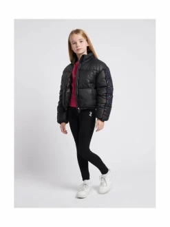 Diamante Stripe Short Puffa -takki