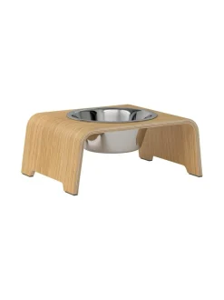 dogBar® Single korotettu ruokakuppi - Vaalea tammi