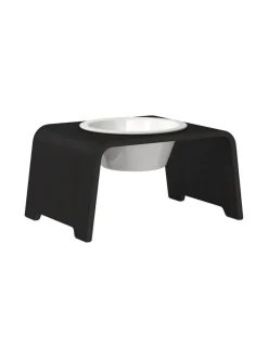 dogBar® Single korotettu ruokakuppi - Tumma tammi