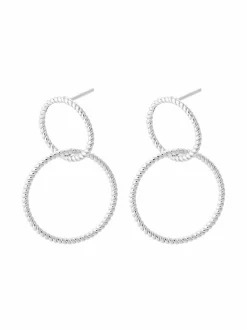 Double Twisted -hopeiset korvarenkaat