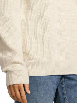 Elias halfzip fisherman -neule