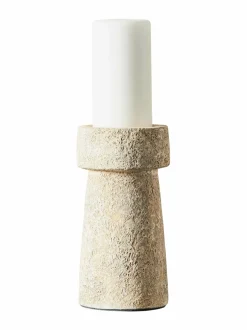 Eris Rustic sand L -kynttilänjalka