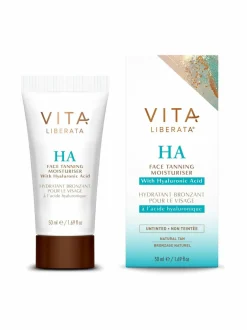 Face tanning moisturiser with hyaluronic acid -itseruskettava kasvovoide