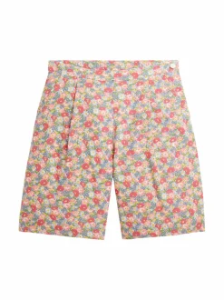 Floral Bermuda -pellava-puuvillashortsit