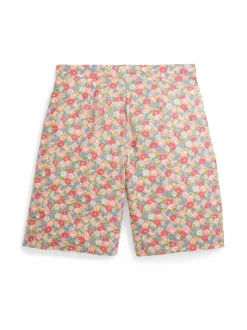 Floral Bermuda -pellava-puuvillashortsit