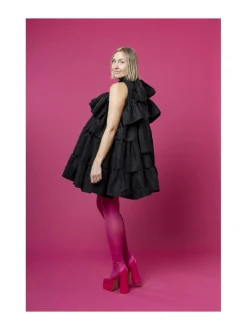 FLOUNCE- FRILLAMEKKO, MUSTA