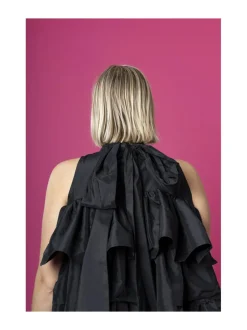 FLOUNCE- FRILLAMEKKO, MUSTA