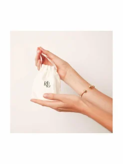 Gold & Crystal Logo Pearl Drop -korvakorut