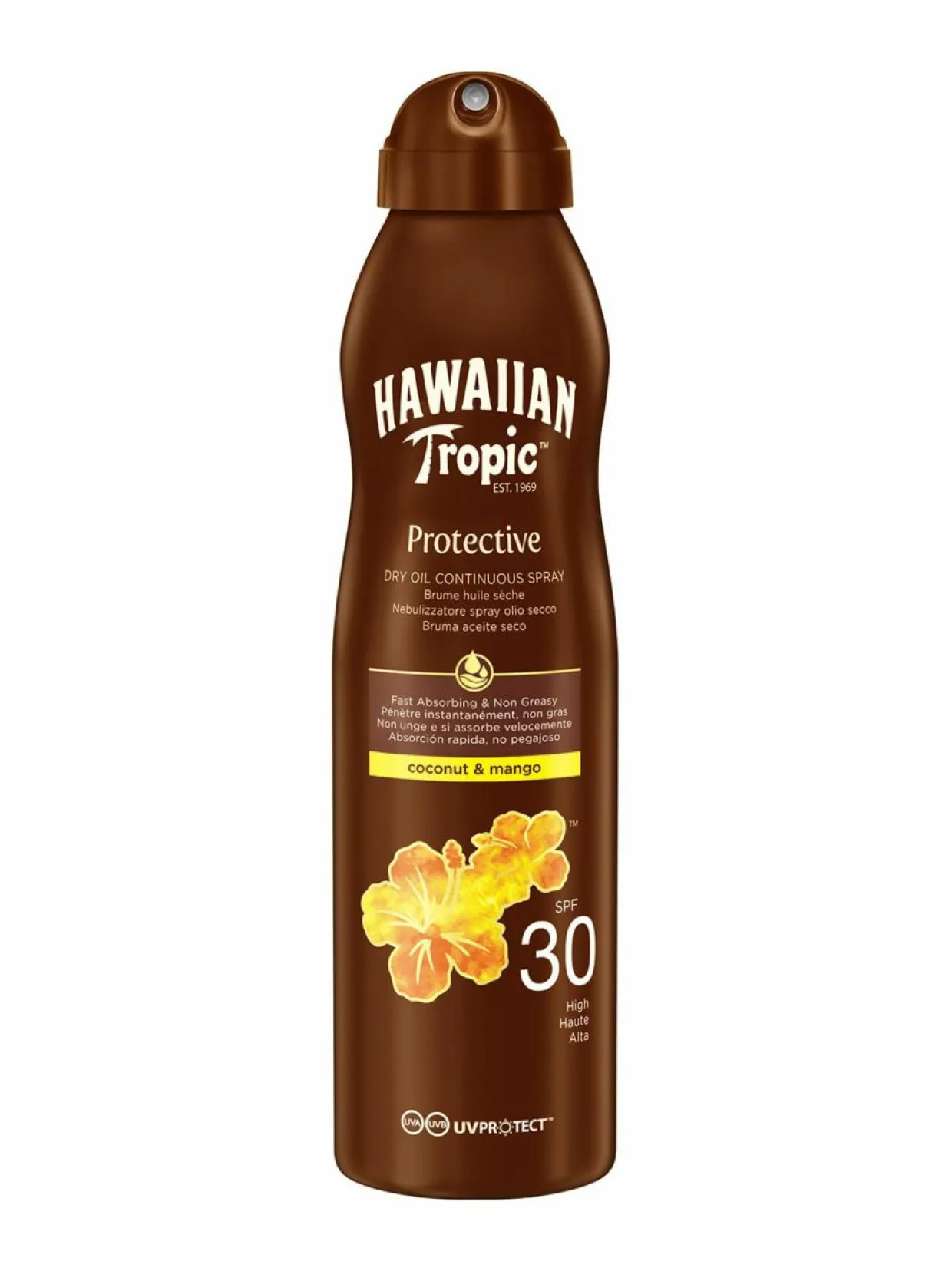 Hawaiian Dry Oil Coco & Mango C-spray SPF 30 -aurinkosuojaöljy 180 ml