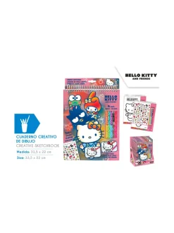 HELLO KITTY Värityslehtiö ja kyniä