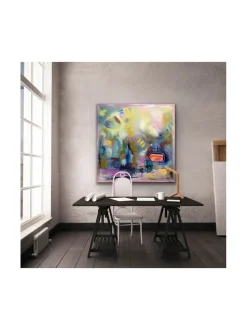 Hiomaton timantti, öljyvärimaalaus, Pia Rydman 100x100cm