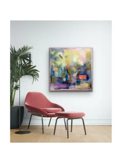 Hiomaton timantti, öljyvärimaalaus, Pia Rydman 100x100cm