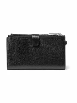 Jet Set Double Zip Wristlet -nahkalompakko