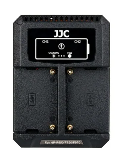JJC DCH-NPF USB Dual Battery Charger -tuplalaturi (NP-F)