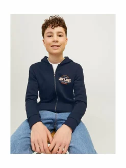 JjElogo Zip -hupullinen collegetakki