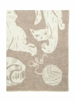 Kissanpäivät-villahuopa 130 x 180 cm