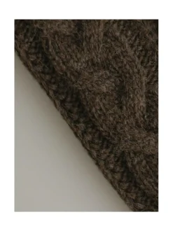 Koiran neule, palmikko, ruskea