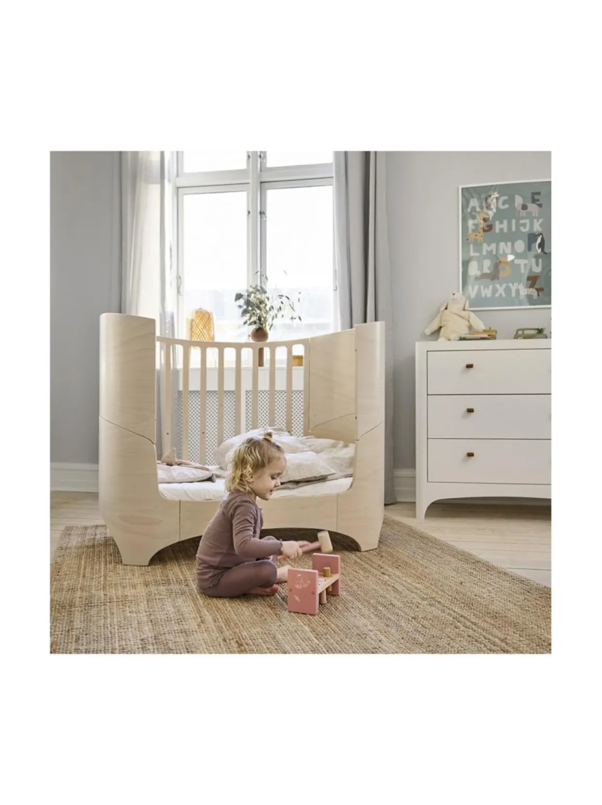 Leander Classic Pinnasänky, whitewash