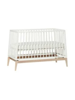 Leander Luna Pinnasänky muunnossarjalla 120x60cm - Valkoinen/Tammi