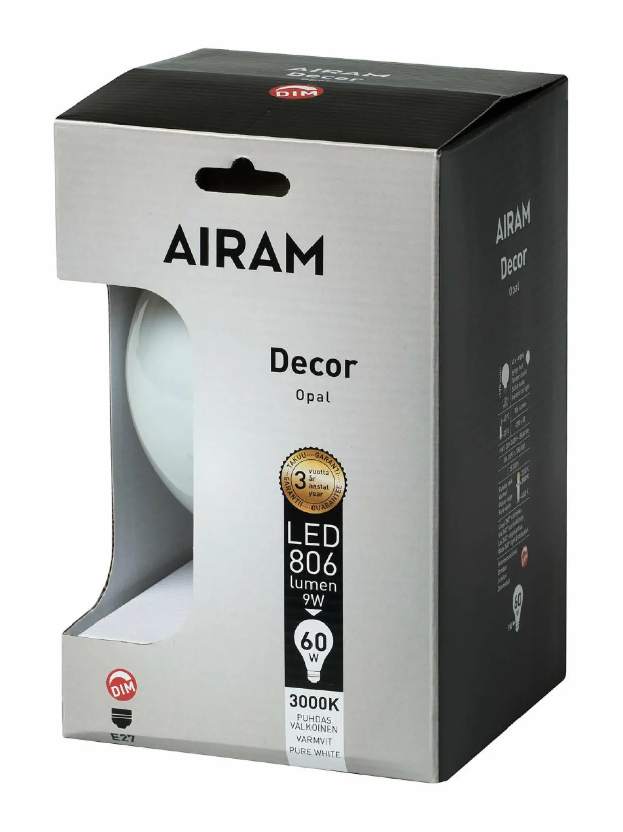 LED Decor FG G120 9W/830 E27 DIM BX -lamppu