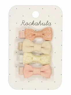 Linen Mini Bow -hiuspinnit 4 kpl