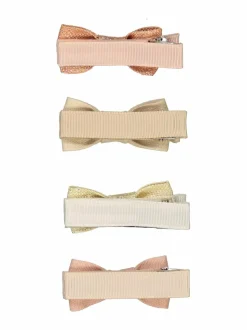 Linen Mini Bow -hiuspinnit 4 kpl