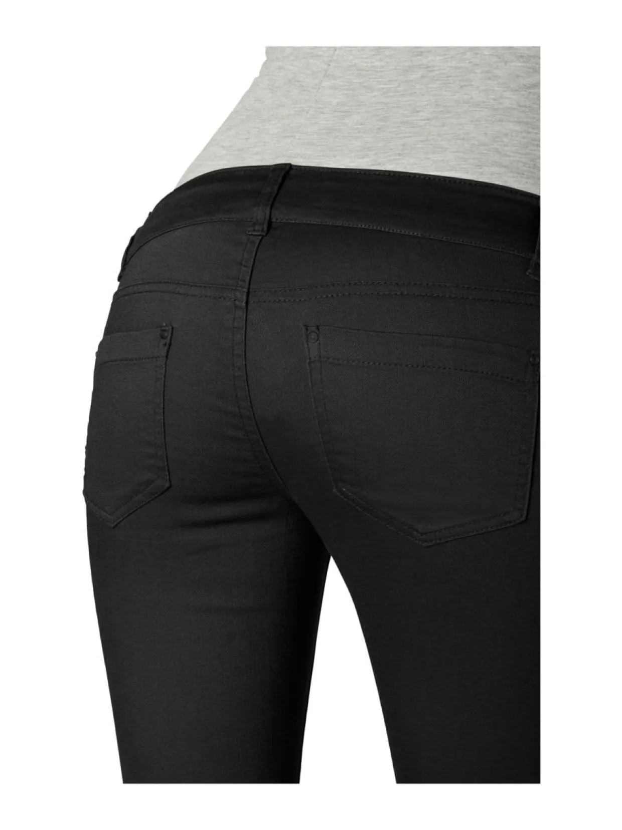 Mamalicious Shelly Black Slim Pants-Noos housut - musta