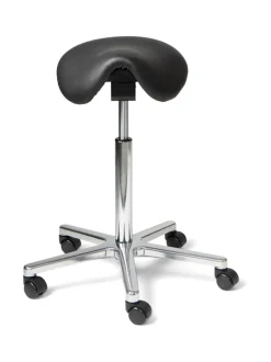 Matilda satulatuoli, musta nahkaverhoilu